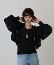 シアーニットバルーンジャケット