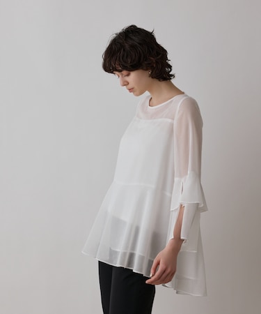 フィルムジャガードフリルトップ