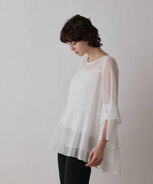 フィルムジャガードフリルトップ