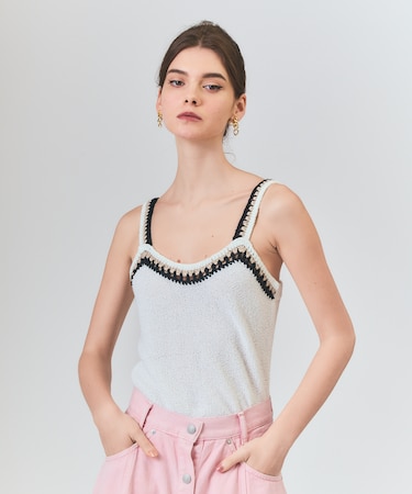 ツイーディーニットキャミ