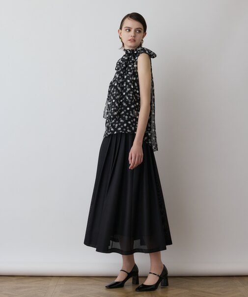 ドットオパールボウタイノースリーブ