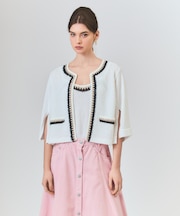 ツイーディーニットカーディガン