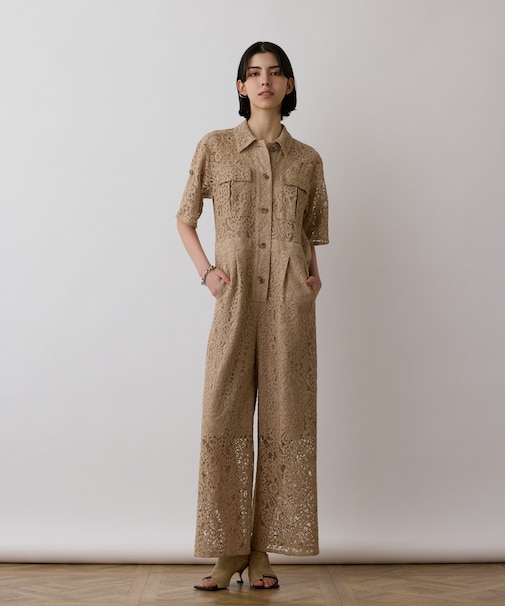 コードレースジャンプスーツ