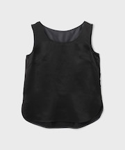 サテンノースリーブトップ