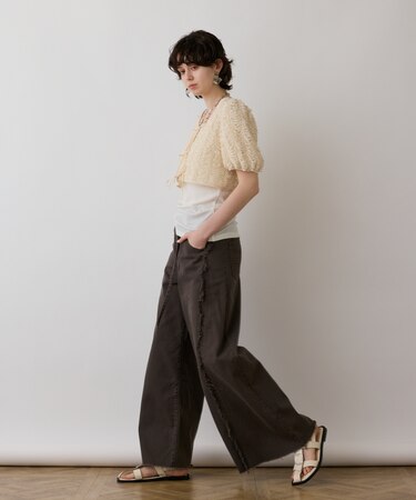 フリンジバギーパンツ