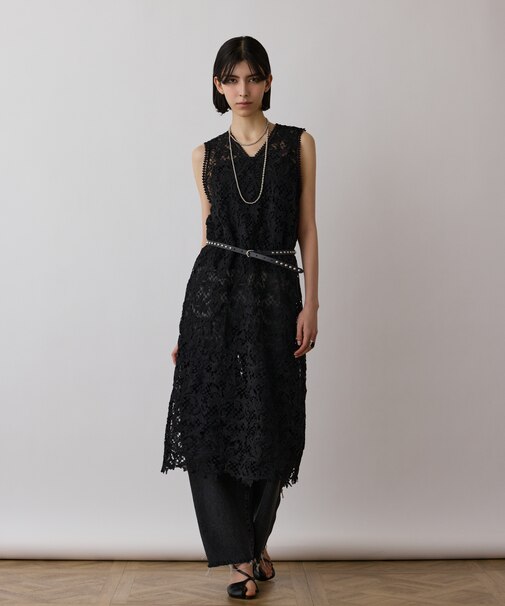 ケミカルレースストレートトップ