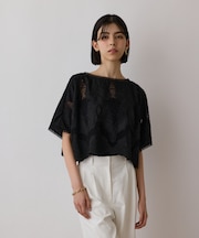 刺繍ポンチョトップ