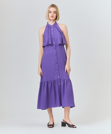 リネンライクホルタードレス