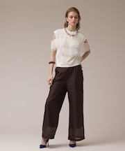 プリーツチュールカットトップ