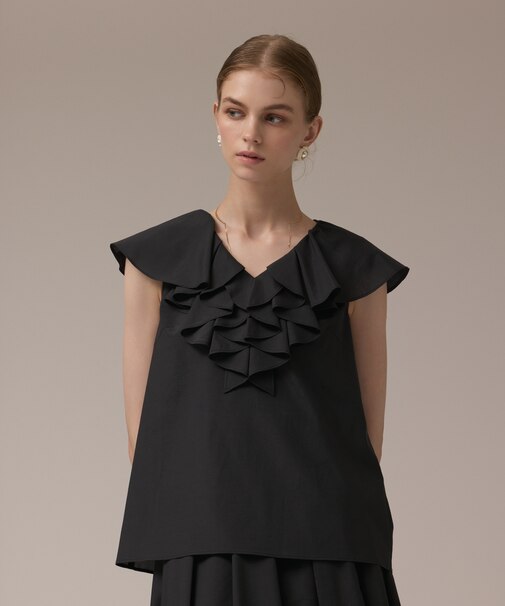 フリルカラートップ