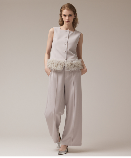 チュールヘムカットトップ