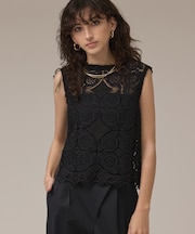 サークルレースノースリーブトップ