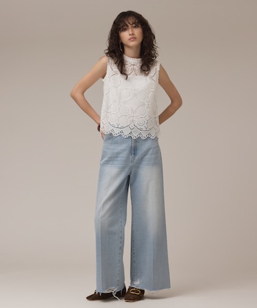 サークルレースノースリーブトップ