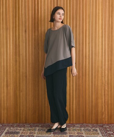 バイカラーアシメトップ