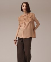 パターンレースカラーブラウス