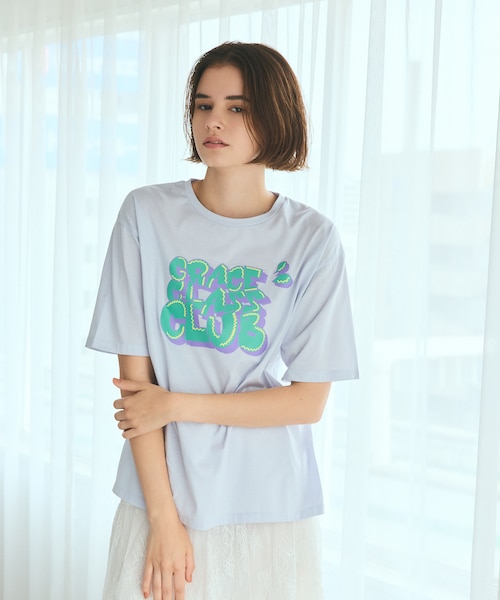グラフィティプリントTシャツ｜グレースコンチネンタルの通販｜&mall