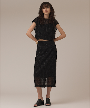 チュールタイトスカート