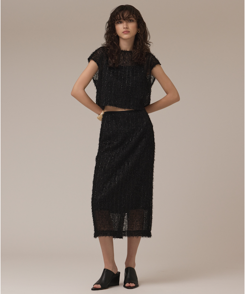 チュールタイトスカート