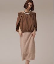 チュールタイトスカート