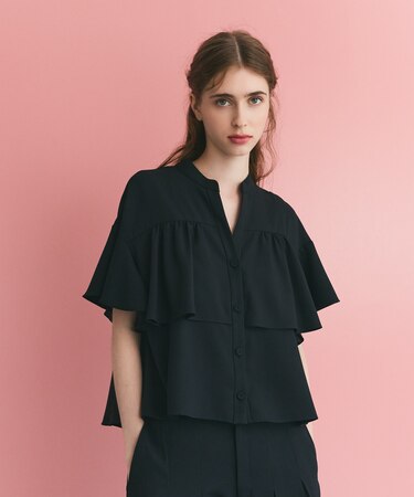 ラッフルレイヤードブラウス