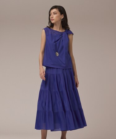 プリーツティアードスカート