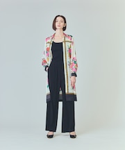 ボタニカルスカーフプリントワンピース