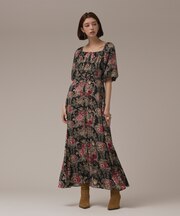 ヴィンテージフラワープリントワンピース