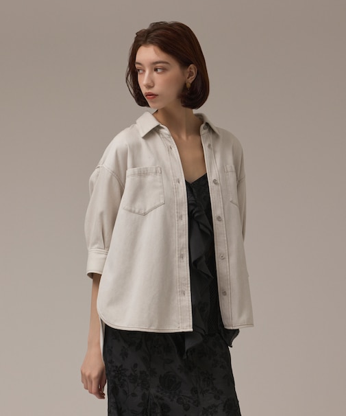 ツイルハーフスリーブシャツ