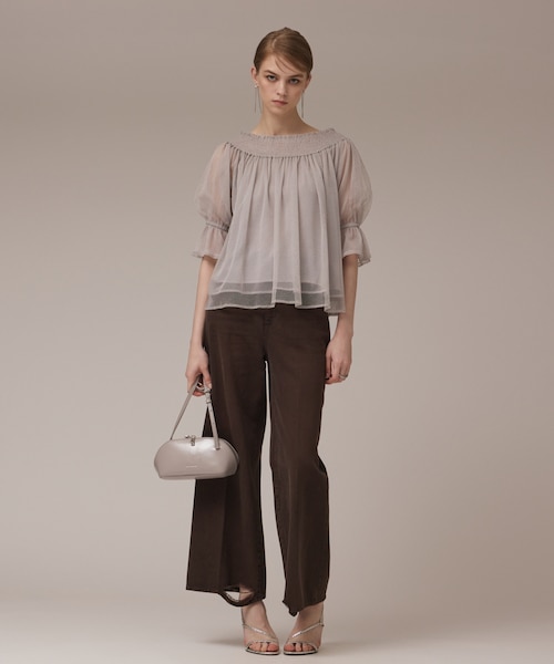 グレースコンチネンタル（GRACE CONTINENTAL）/シアーフリルニット