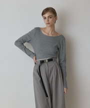 ウールコットンテレコトップ