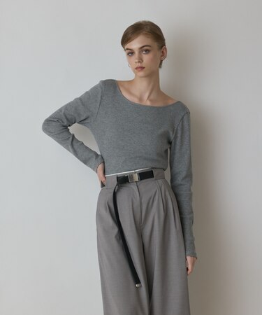 ウールコットンテレコトップ