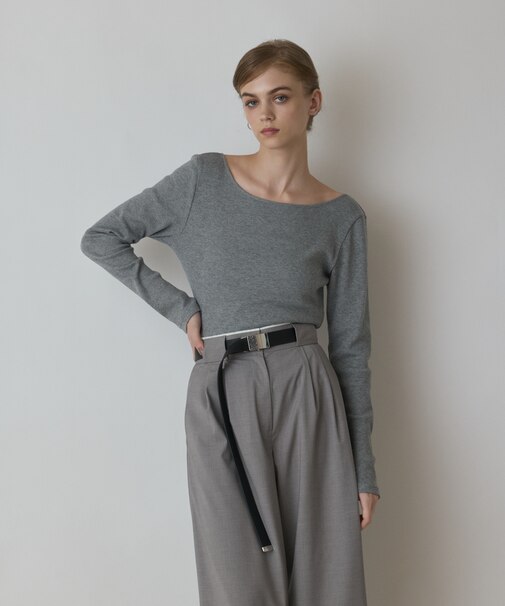 ウールコットンテレコトップ