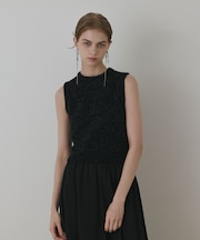 ラメフェザーニットトップ