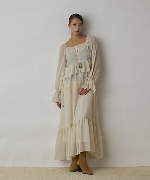 レースコンビカットジャガードワンピース｜グレースコンチネンタルの