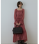 レースコンビカットジャガードワンピース