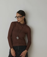 シアーリブニットトップ