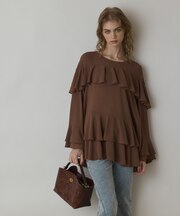 シフォンフリルブラウス