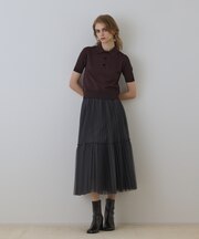 チュールティアードスカート