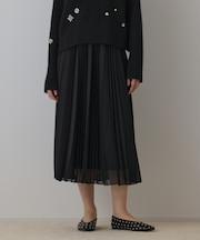 メッシュプリーツスカート