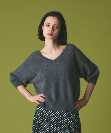 カシミヤファートップ