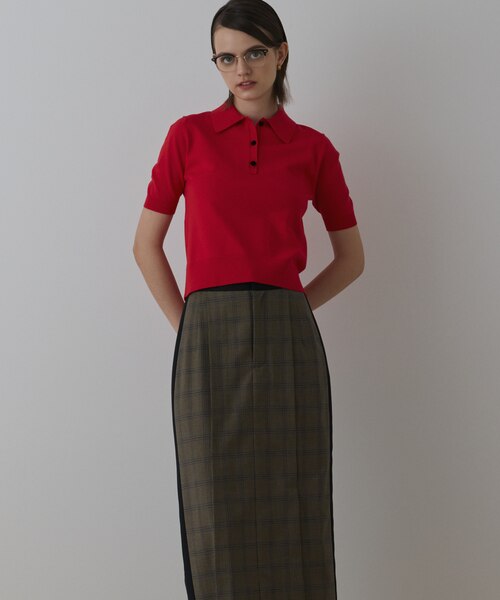 バイカラーポロニットトップ｜グレースコンチネンタルの通販