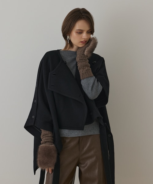 MAX&Co. ダブルフェイス リバーシブル ポンチョ ケープ MAX&Co. ダブルフェイス リバーシブル ポンチョ ケープ MAX&Co. ダブル