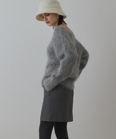 ウールギャバミニスカート