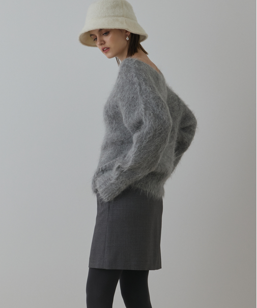 ウールギャバミニスカート