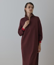 バイカラーストレートニットワンピース