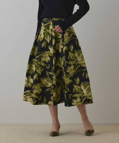 ラメフラワージャガードスカート｜グレースコンチネンタルの通販