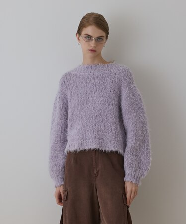 バルキーフェザーニットトップ