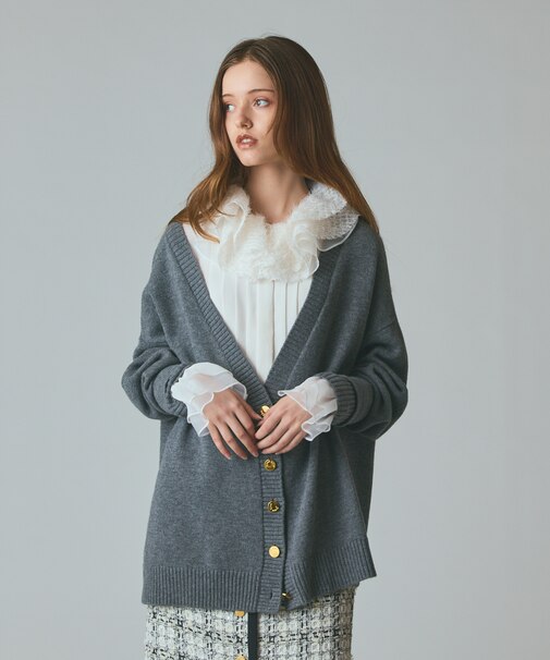 前後2WAYニットカーディガン