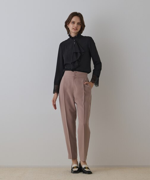 ハイウエストテーパードパンツ