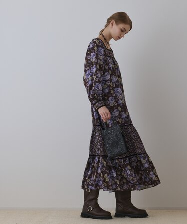 ボタニカルティアードワンピース